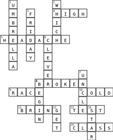 3 Grades  Crossword Key Image