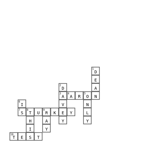 Test1 Crossword Key Image