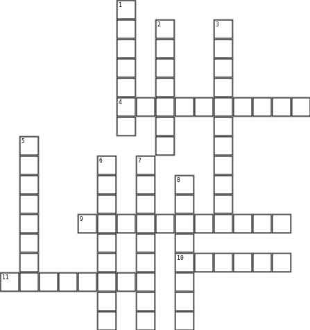 U1A Crossword Grid Image