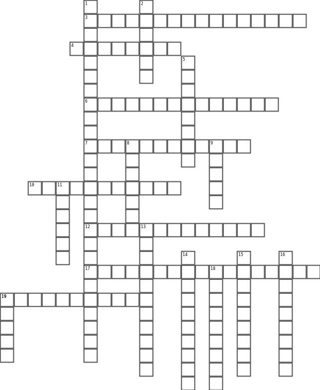 work Crossword Grid Image