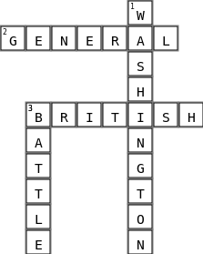 Revolutionary War Crossword Key Image