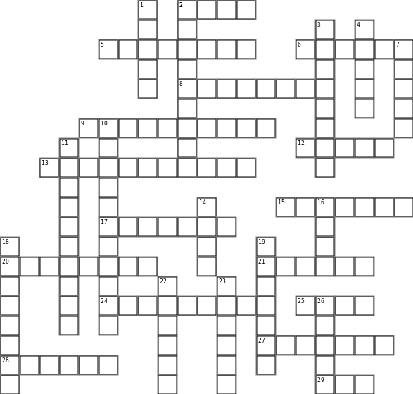 THC Crossword Grid Image