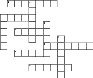 list of things Crossword Grid Image