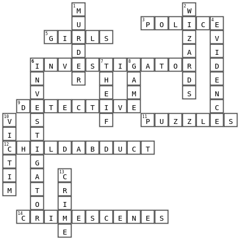Puzzles for Web Series Crossword Key Image