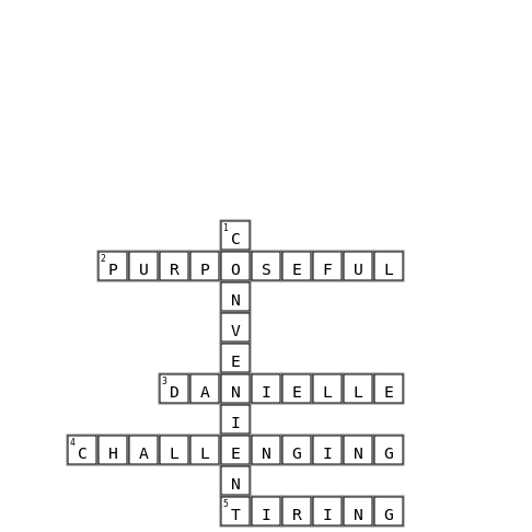 dani's Crossword Crossword Key Image