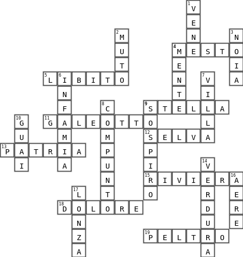 Inferno Crossword Key Image