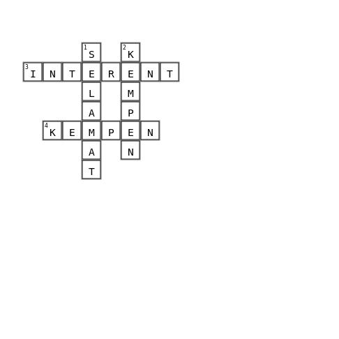 KEMPEN INTERNET SELAMAT Crossword Key Image