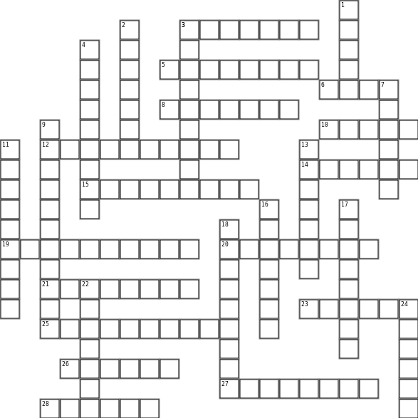 Eiken Pre-1 Puzzle 1 Crossword Grid Image