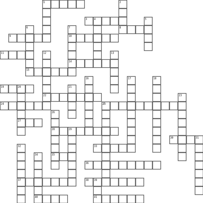xmas Crossword Grid Image
