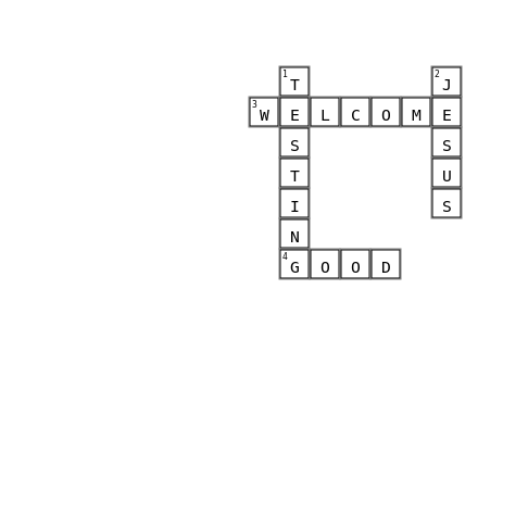 test Crossword Key Image