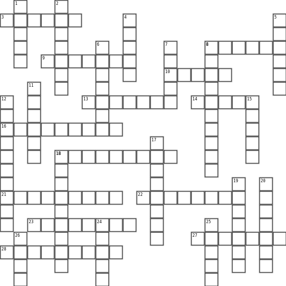 BHS Teachers Crossword Grid Image