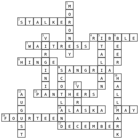 Wedding Crossword Crossword Key Image