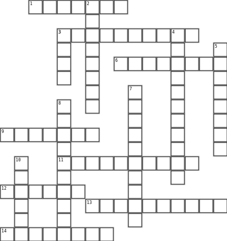 Spring Fling Crossword Grid Image