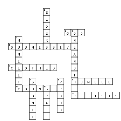 Low Key Crossword Key Image