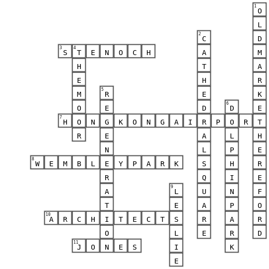 LJA Invitation Crossword Key Image