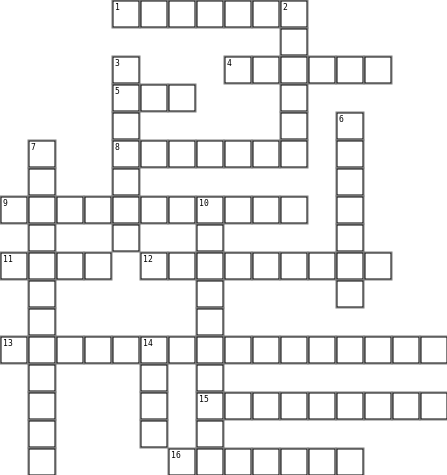 TYPE OF BUSINESSES Crossword Grid Image