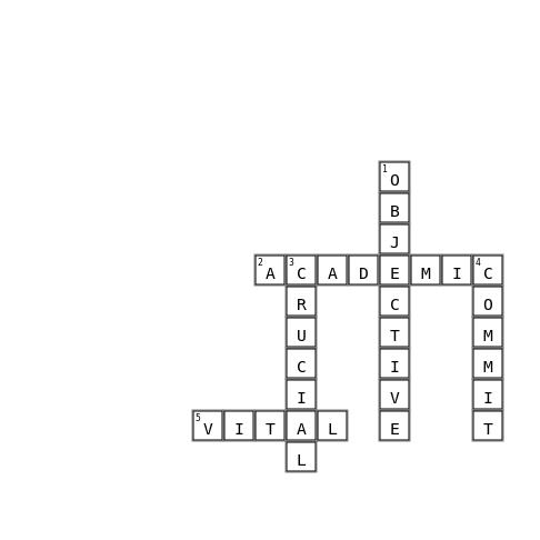 words Crossword Key Image