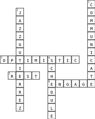 How I Thrive in Online Classes Crossword Key Image