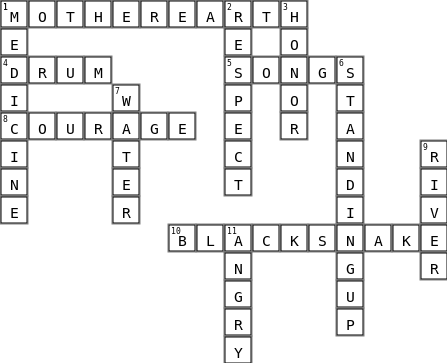 We Are the Water Protectors Crossword Key Image