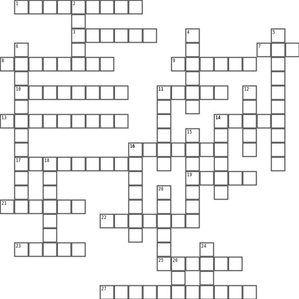 JERALD Cross words puzzle Crossword Grid Image