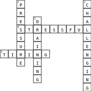 Online Class Feels Crossword Key Image