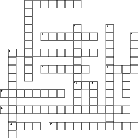 Menu Planning Crossword Crossword Grid Image