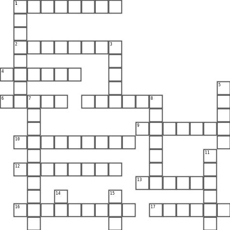 Birthday Crossword Grid Image