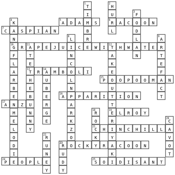 For Hannah Crossword Key Image