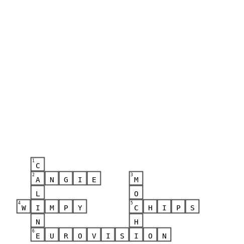 Birthday Crossword Crossword Key Image