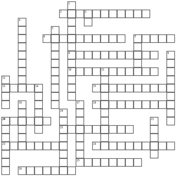 Scientific Terminology Crossword Grid Image