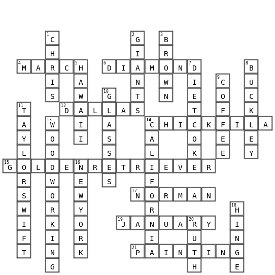 The Patronis Puzzle Crossword Key Image