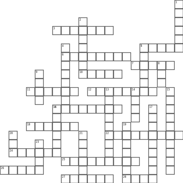 Christmas Crossword Crossword Grid Image