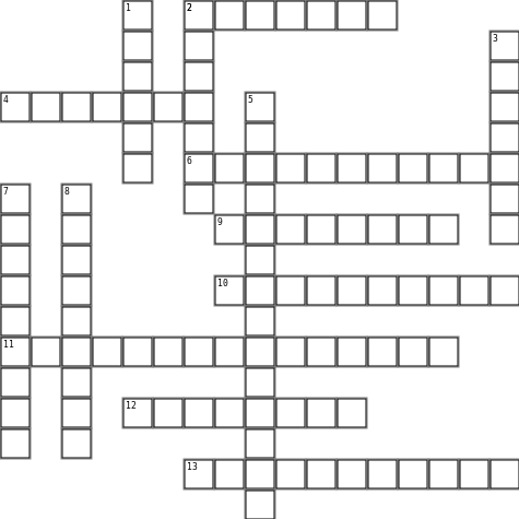Week 2 Crossword Grid Image