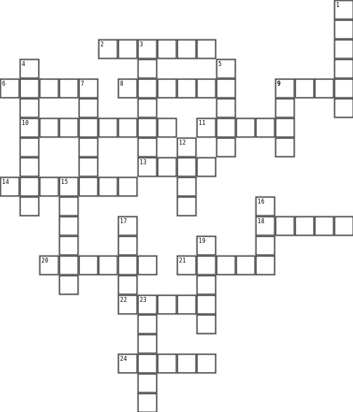 Woody lesson 6 Crossword Grid Image