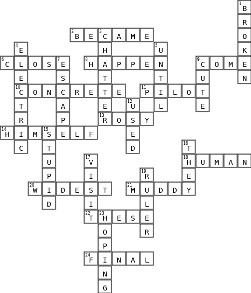 Woody lesson 6 Crossword Key Image