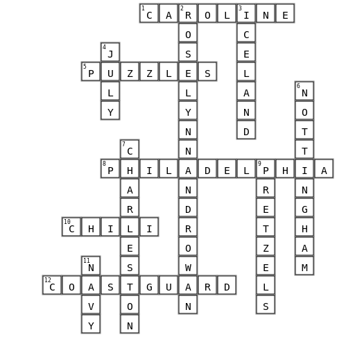 Amanda & Austin  Crossword Key Image