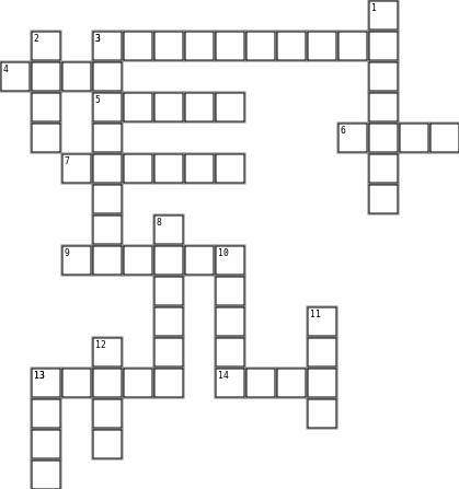 practise M1U1 Crossword Grid Image