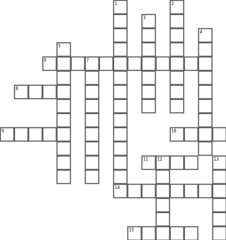 All Saints Christmas Trail Crossword Grid Image