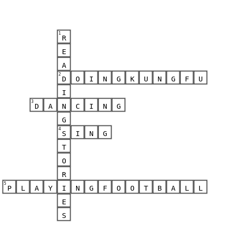 puzzles Crossword Key Image
