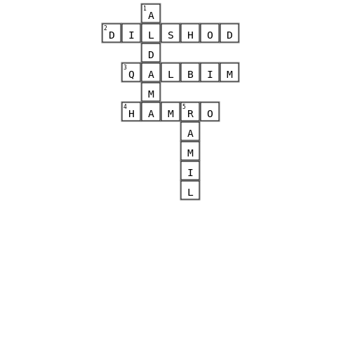 Ramil Crossword Key Image