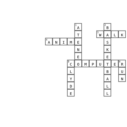 Crossword ni Clyde Crossword Key Image