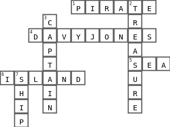Treasure hunt crossword Crossword Key Image