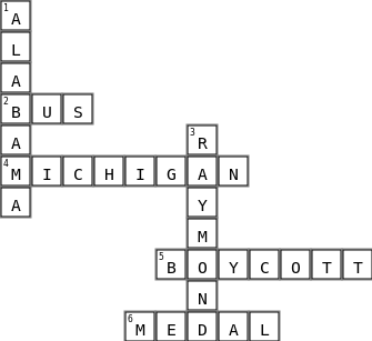 Rosa Parks Crossword Key Image