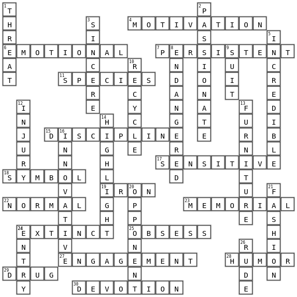 北师大2019选择性必修一 Crossword Key Image