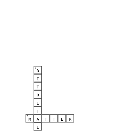 sample Crossword Key Image