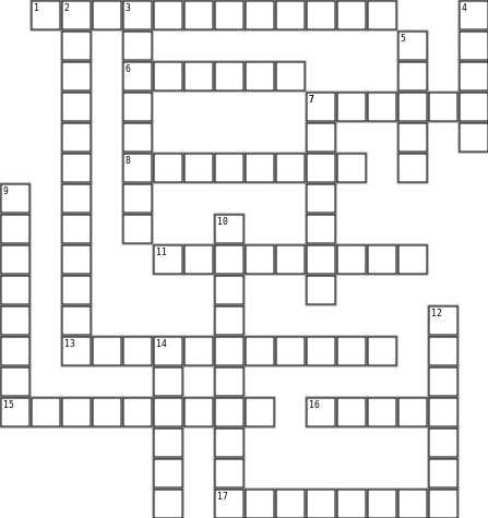 Vocab Quiz 5 Crossword Grid Image