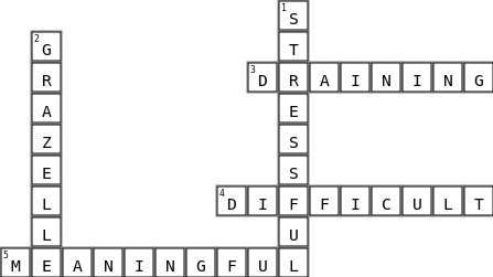 Week8 - Crossword puzzle Crossword Key Image