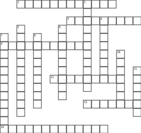 St Lucy's Word puzzle Crossword Grid Image
