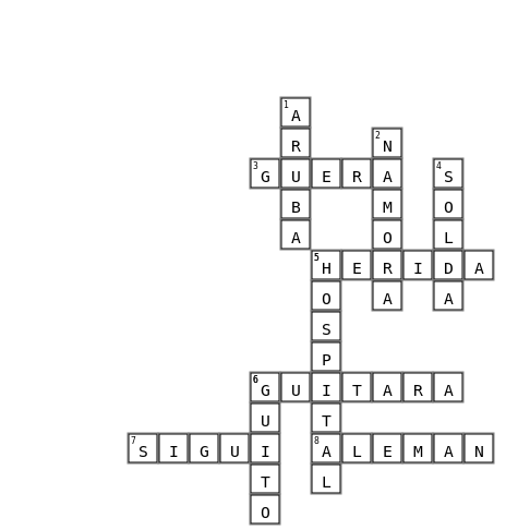 Guito Crossword Key Image