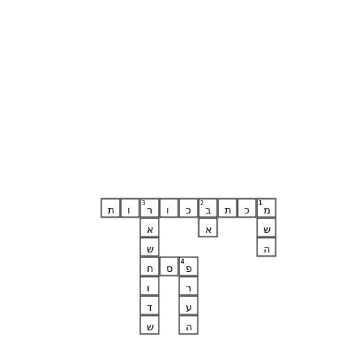 בא Crossword Key Image